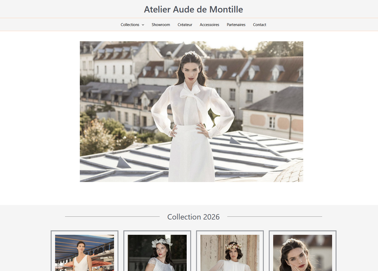 Site web d'une créatrice de robes de mariée